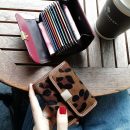 【馬皮毛一體豹紋短夾】【多卡位帶零錢位】真皮輕奢豹紋馬毛皮毛一體小巧女錢包皮夾短夾