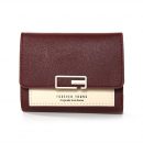 【正韓設計撞色短夾】正韓版型百搭時尚純色撞色清新女錢包皮夾短夾