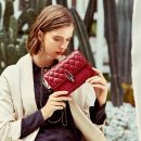 高級感輕奢真皮牛皮菱格鎢鋼鏈條女包斜背側背包