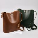 子母包水桶包純色大包包女新款個性百搭子母包水桶包休閑斜背側背包