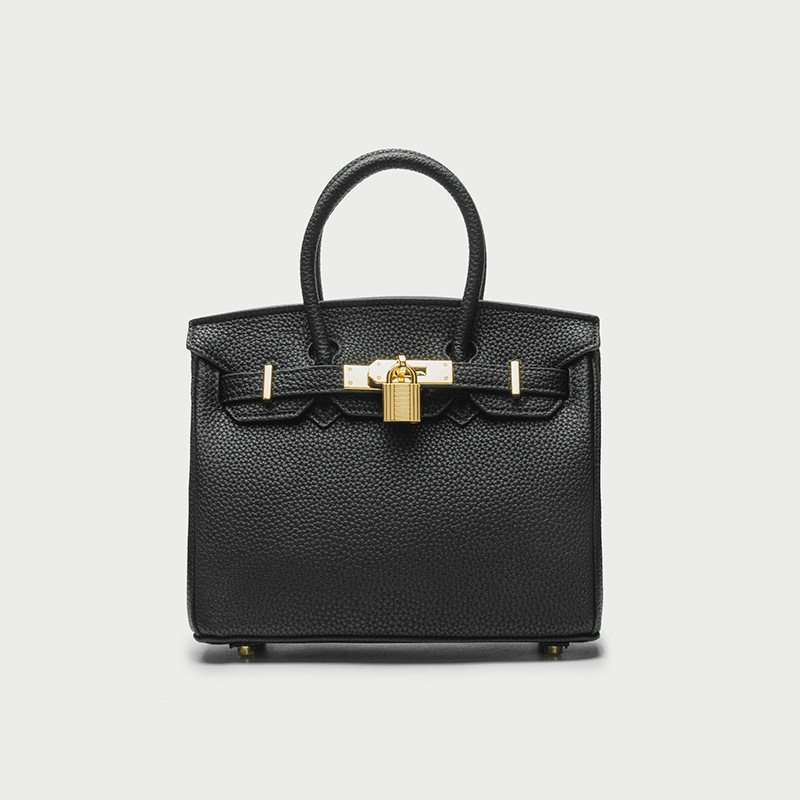 氣質高級感輕奢手壓荔枝紋凱莉包女包手提斜背側背包