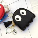 【真皮大眼睛零錢包鑰匙包】進口小牛皮卡通大眼睛迷你時尚零錢包小錢包