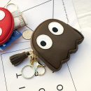 【真皮大眼睛零錢包鑰匙包】進口小牛皮卡通大眼睛迷你時尚零錢包小錢包