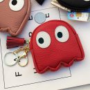 【真皮大眼睛零錢包鑰匙包】進口小牛皮卡通大眼睛迷你時尚零錢包小錢包