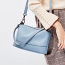 頭層牛皮氣質百搭舒適女包手工縫線OL氣質斜背側背包