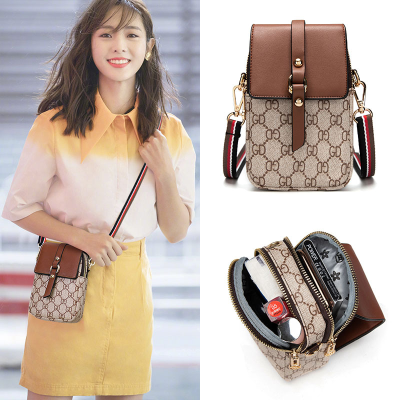 多夾層裝手機的小包包女迷你小包手機包零錢包側背斜背包