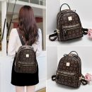 正韓版型潮流復古柳丁咖色軟皮女包百搭雙肩後背包