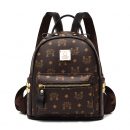 正韓版型潮流復古柳丁咖色軟皮女包百搭雙肩後背包