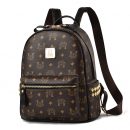 正韓版型潮流復古柳丁咖色軟皮女包百搭雙肩後背包