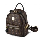 正韓版型潮流復古柳丁咖色軟皮女包百搭雙肩後背包