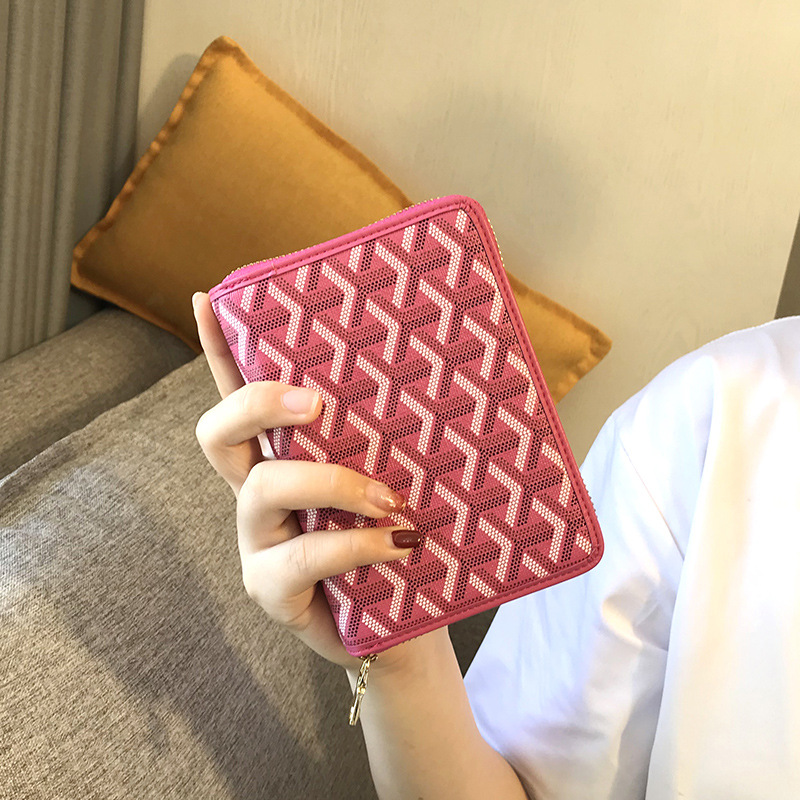 【24卡位2貼袋大容量】【可放護照駕駛執照】韓版個性精緻印花大容量防消磁小巧錢包皮夾風琴短夾