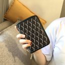 【24卡位2貼袋大容量】【可放護照駕駛執照】韓版個性精緻印花大容量防消磁小巧錢包皮夾風琴短夾