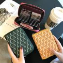 【24卡位2貼袋大容量】【可放護照駕駛執照】韓版個性精緻印花大容量防消磁小巧錢包皮夾風琴短夾