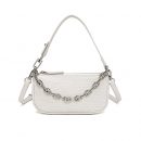 高級感輕奢鱷魚紋鏈條法棍包小包手提女包側背包