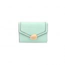 【真皮石頭紋風琴短夾】【多功能多卡位防盜刷】高檔石頭紋真皮純色百搭時尚大容量防盜刷錢包皮夾短夾