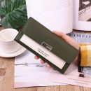 【正韓設計撞色長夾】【多功能大容量】正韓版型百搭時尚純色撞色清新女錢包皮夾長夾