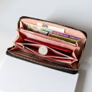 【正韓設計純色拉鍊長夾】【多功能大容量】正韓版型純色愛心拉鏈女錢包皮夾長夾