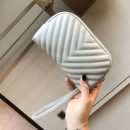 韓版純色百搭時尚車縫線女錢包皮夾中長夾手拿包