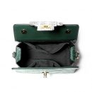 頂級鱷魚紋配蟒紋牛皮名媛凱莉包女包硬把手提斜背側背包