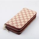 【雙拉鏈長夾】【多功能大容量】經典雙拉鏈印花多功能大容量簡約錢包皮夾長夾