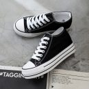 日系純色超百搭隱形6cm厚底帆布鞋百搭小白鞋女厚底板鞋休閒運動鞋小白鞋