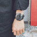 個性大錶盤金屬錶殼皮帶運動軍風街頭復古手錶男錶