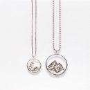 山海皆可平S925純銀山盟海誓情侶項鍊男女項鍊