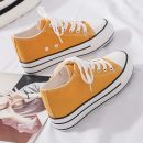 純色百搭6cm內增高厚底帆布鞋舒適透氣減齡女鞋韓版小白鞋