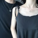 山海皆可平S925純銀山盟海誓情侶項鍊男女項鍊