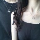 山海皆可平S925純銀山盟海誓情侶項鍊男女項鍊