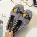 韓版可愛兔毛加絨加厚豆豆鞋女可外穿保暖單舒適平底秋冬軟底樂福鞋女鞋