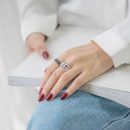 S925純銀戒指韓風泰銀指環女花朵簡約複古做舊開口銀飾戒指