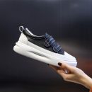 小牛皮真皮可愛文藝魔鬼氈小白鞋韓版百搭淺口真皮女鞋休閑平底運動鞋