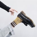 小牛皮真皮厚底牛筋底英倫氣質流蘇低幫馬丁鞋樂福鞋