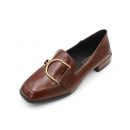 英倫氣質復古舒適粗跟女鞋小跟鞋秋冬新款平底懶人鞋樂福鞋