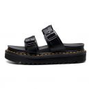 日韓爆賣納帕紋小牛皮真皮厚底馬丁涼鞋原宿厚底外穿拖鞋搭釦沙灘綁帶涼鞋