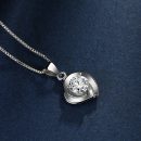 S925純銀你心有我我心有你雙心吊墜項鍊飾品心中有你韓版項鍊