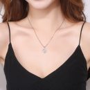 S925純銀你心有我我心有你雙心吊墜項鍊飾品心中有你韓版項鍊