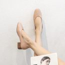 複古氣質純色粗跟瑪麗珍鞋簡約百搭中跟奶奶鞋方頭淺口女鞋小跟鞋