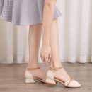 百搭淑女風配洋裝的鞋子高跟鞋女IG風粗跟涼鞋女鞋