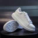 小牛皮真皮日韓爆賣厚底顯瘦增高麥昆鞋小白鞋秋季休閑平底韓版小白鞋女四季女鞋