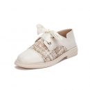 秋季晚晚風仙女小皮鞋百搭小香風單鞋系帶舒適女鞋