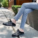 秋季晚晚風仙女小皮鞋百搭小香風單鞋系帶舒適女鞋