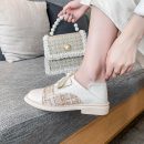 秋季晚晚風仙女小皮鞋百搭小香風單鞋系帶舒適女鞋