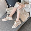 秋季晚晚風仙女小皮鞋百搭小香風單鞋系帶舒適女鞋