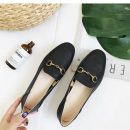 頭層小牛皮真皮英倫氣質平底女休閑百搭樂福鞋懶人鞋豆豆鞋