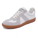 小牛皮真皮休閑時尚百搭小白鞋女鞋韓版秋季舒適平底德訓鞋休閑鞋