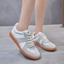 小牛皮真皮休閑時尚百搭小白鞋女鞋韓版秋季舒適平底德訓鞋休閑鞋
