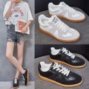 小牛皮真皮休閑時尚百搭小白鞋女鞋韓版秋季舒適平底德訓鞋休閑鞋