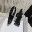 日系純色簡約平底小皮鞋女方頭網紅JK制服女鞋